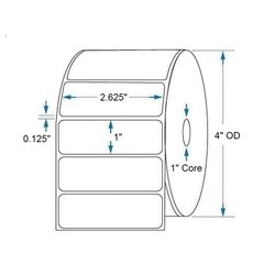 2-5/8″ X 1″ Direct Thermal Shipping Labels 2000 Per Roll UPC Barcode FBA Label