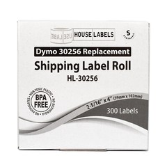 DYMO LW 30256-S ; (18) Rolls of 300 POLYPROPYLENE SYNTHETIC WATERPROOF Labels