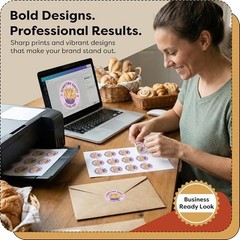 1.5″ Round Printable Labels – 10,000 Blank Stickers for Business, QR Codes, Than