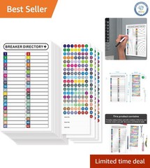 Mixed Color Breaker Panel Stickers – 16 Sheets Non-Waterbased Marker Compatible