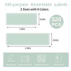 -Laminating Waterproof Water Bottle Labels – 320PCS Colored Write-on Name Lab…