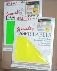 900 LASER LABELS for Addresses 1 x 2-5/8″ PINK YELLOW GREEN Fluorescent