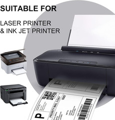 (500 Labels/250 Sheets) Half Sheet Labels, Shipping Labels 2 per Sheet for Lase