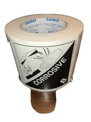 Packaging D.O.T. “Corrosive 8” Labels, 4″ x 4” Open roll – hardly used
