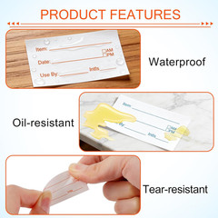 3 Rolls Food Labels, 1” X 2” Labels for Food Containers, Self-Adhesive Removable