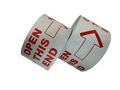 2×4 Open This End Arrow Stickers – White & Red This Side Up 1000 Labels (2 RLS)
