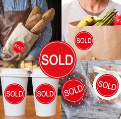 2 Inch Sold Stickers Fluorescent Red Sold Labels – Sold Point of Sale Pricing…