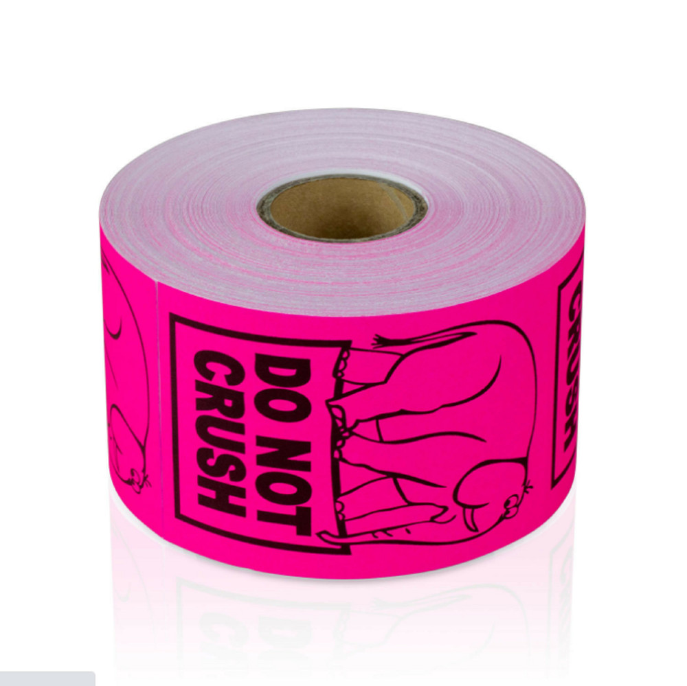 2×3-inch Do Not Crush / Pink Elephant Labels Adhesive Stickers 2 RLS 300 EA