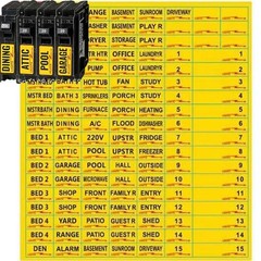 Circuit Breaker Labels, Box Label, 129 Electrical 1″ x 3″, Yel+yel