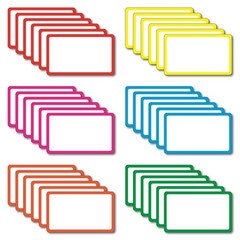 36 Pack Magnetic Dry Erase Labels – Magnetic Blank Cards with Color Borders, …