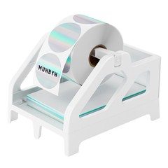 MUNBYN Label Holder for Rolls and Fan-Fold Labels Thermal Sticker Roll Desktop