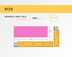 DYMO LW 30252 PINK Address Labels for LabelWriter – 6 Rolls of 350 – FAST SHIP