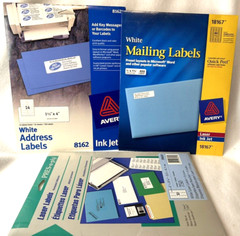Avery White Address Labels #8162- #18167 – #5260 or #30610 Original Packet