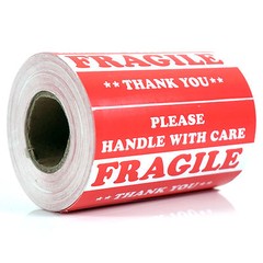 500 pieces 3″ x 5″ Handle With Care Fragile Label Sticker Self Adhesive Warning