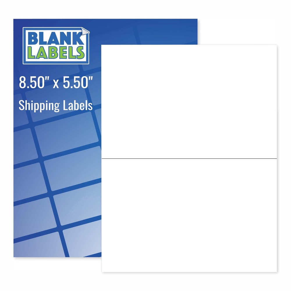 2,000 Economy Half Sheet Labels for eBay PayPal & Amazon Shipping. 8.5 5.5 2000