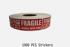1 Roll 1000 “FRAGILE” Handle With Care Stickers Labels Easy Peel To Apply 1 x 3