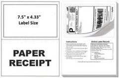 Proline Compatible Shipping Labels with Tear-Off Receipts (100 Sheets)
