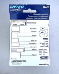 Dymo #30320 LableWriter Clear Address Label 1-1/8 X 3-1/2. 2 Roll 520 Labels NEW