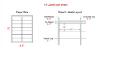 14 labels per sheet, 4″ x 1 1/3″ Address label Premium Quality, Made in the USA