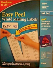 Avery Easy Peel White Mailing 8160/6245 Jam Free Ink Jet 1” x 2 5/8” 2100 Labels