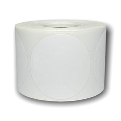 Zebra Rollo 2″ Direct Thermal Labels (4) Rolls 3,000 Total Round White 1″ Core