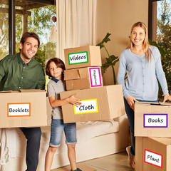 160Pc Moving Box Labels 6×4 Color Coded Writable Packing Stickers Home Organizat