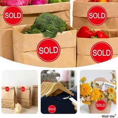2 Inch Sold Stickers Fluorescent Red Sold Labels – Sold Point of Sale Pricing…