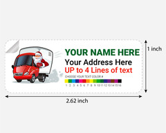 Personalized Christmas Theme Delivery Car Address Labels Stickers 2.625inx01in