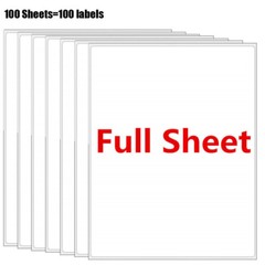 8.5″ x 11″ 100x Full Sheet Labels Shipping Address Labels Self Adhesive Stickers