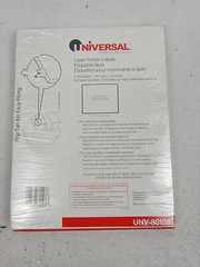 Laser Printer Permanent Labels, 3 1/3 x 4, White, 600/Box UNV80108
