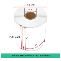 Direct Thermal Shipping Paper Labels Compatible For Zebra Datamax LP2824 LP2844