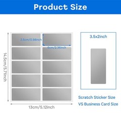 200Pack Scratch Off Labels Stickers Rectangle Self Adhesive Scratch Off Stickers