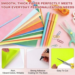 Printable Sticker Paper 25 Sheets 8″x12″ A4 Self Adhesive Fluorescent Yellow