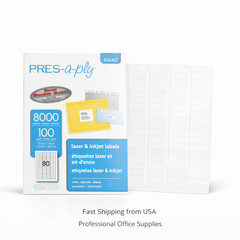 1/2″ x 1-3/4″ White Address Labels 80/Sheet Laser Inkjet Return