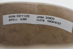 Lot of 12000 Gray Adhesive Labels Rectangular 1043416-GY 1″ x 4″ Bulk Pack