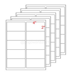2” x 4″ Shipping Address Labels for Laser & Inkjet Printers 1000 – 40000 Label