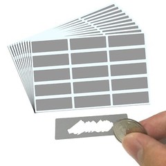 150 Pack Scratch Off Stickers Rectangular Labels for Raffles Wedding, 1.9×0.6In