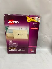 Avery Address Labels, Sure Feed, 1″ x 2-5/8″, 1500 Clear Labels (5660)