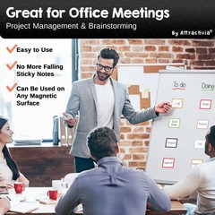 Dry Erase Magnetic Labels 2.8 x 1.8 in, with Color Borders, Small Dry Erase Magn