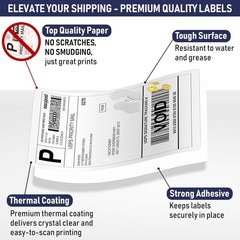 4×6 Thermal Shipping Labels for Dymo LabelWriter 4XL – 880 Labels Total