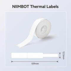 White Cable Labels Maker Tape for D11/D110/D101 Label Maker 0.49” x 4.29” -…