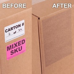 Kraft 4 X 6 Stickers 250 Labels for Packages, Cover Up Labels, 1 Roll