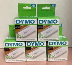 5 packs (10 total rolls) DYMO LW 30251 WHITE ADDRESS LABELS 1 1/8″ x 3 1/2″