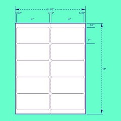 4 x 2″ White Mailing/Shipping/Address Labels – 10 Labels/Sheet, 100 Sheets