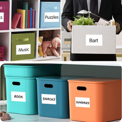 150 Pcs Labels for Storage Bins, 6 X 4 Inch Removable Tear Resistant No Residue