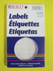 Maco, All-Purpose Labels, MO-812, Oval, White, 1/2″ x 3/4″ 18 packs