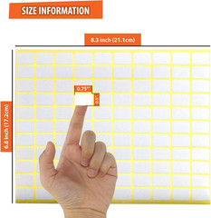 Pack of 4950, 45 Sheet White Rectangle Labels Small Blank Stickers Self Adhesive