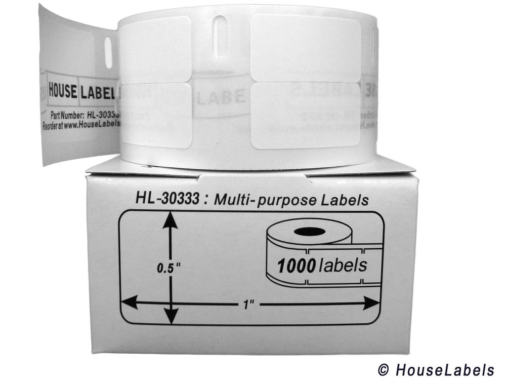 DYMO 30333 Direct Thermal Multipurpose Labels (1/2″ x 1″) – (4) Rolls of 1,000