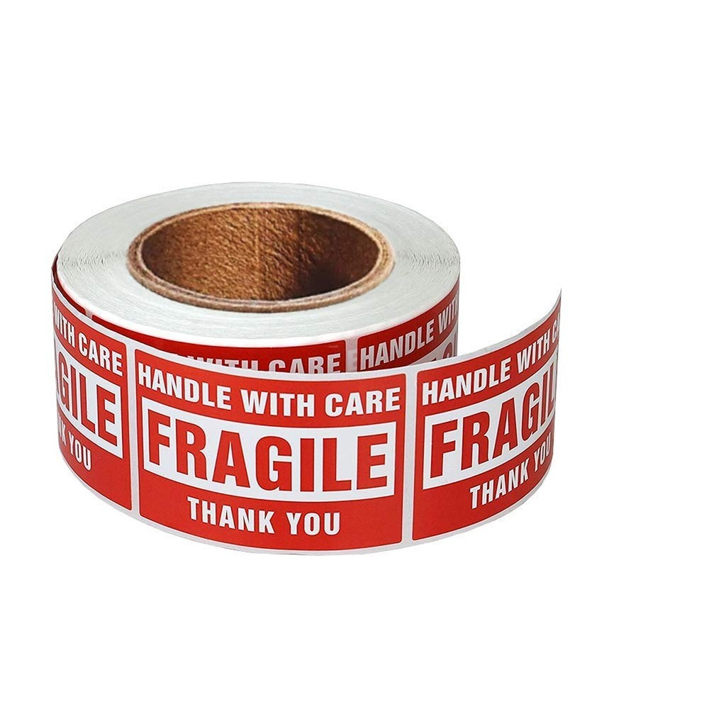 enko 4 x 6 Inch Large Fragile Stickers Handle with Care Warning Packing Shipp…