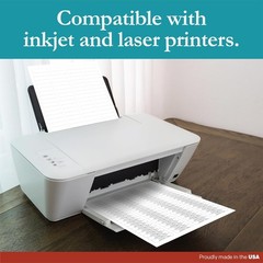 White Return Address Labels 1.75×0.5 Inch Laser Inkjet Compatible 2000 Sheets